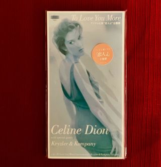 Celine Dion " To Love You More " Ultra - Rare Japanese Promo 3 " Cd Single Snap Case