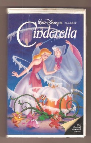 Cinderella 1950 (walt Disney Home Video) Black Diamond Classic Big Box Vhs Rare