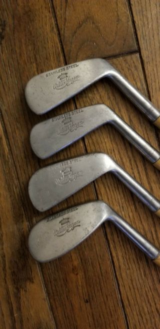 Vintage Rare Walter Hagen Golf Clubs 2,  4,  5,  7 Iron