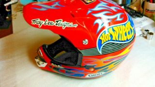 2002 Rare Troy Lee Designs Shoei Vfx Hot Wheels Edition Red Cosmetic Scratches