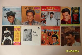 Elvis Presley 8 Picture Sleeves - Rare - Rca - Brazil,  Denmark,  Mexico,  Germany
