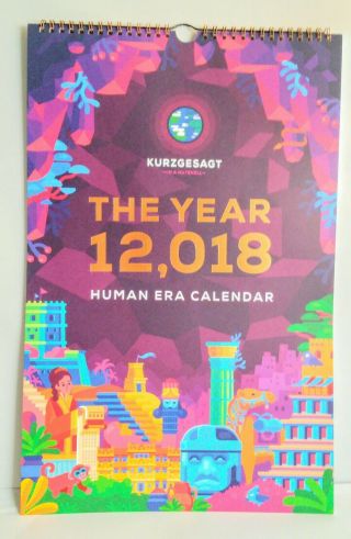 In A Nutshell 12,  018 Human Era Calendar Kurzgesagt Rare Soldout & Limited