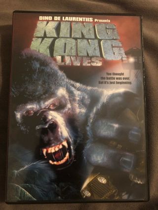 King Kong Lives (dvd,  2004,  Widescreen) Dino De Laurentiis Htf Rare Oop Region 1