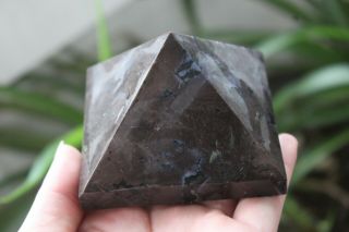 Top 348g Rare Natural Gabbro Crystal With Golden Mica Pyramid Healing