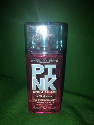 Rare Victorias Secret Pink With A Splash Fresh & All Over Body Mist 8.  4 Oz