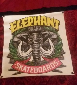 Elephant Brand Skateboards Vinyl Banner 24x24,  Mike Vallely,  Black Flag,  Rare