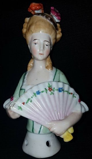 Half - Doll/demi - Figurine/buste Porcelaine/teepuppe/pincushion /rare