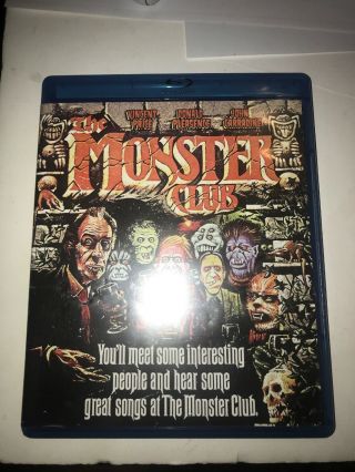 The Monster Club [used Blu - Ray] Scorpion Rare 1980 Horror Vincent Price Oop