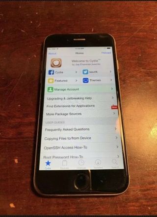 Rare - Apple Iphone 6 - 16gb - Ios 9.  1  Untethered Jailbroken