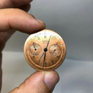 Vintage Mechanical Dogma Wrist Watch Parts Chronograph Landeron Rare Ww2 Doxa
