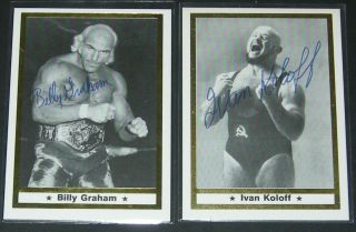1991 Imagine Wrestling Gold Autograph Billy Graham 64 Legends On Card Rare