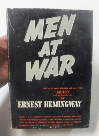Men At War Edited By Ernest Hemingway - 1942 Rare Bramhall House Edition Hc W/dj