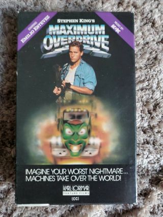 Maximum Overdrive 1986 Stephen King Betamax Beta Very Rare Horror
