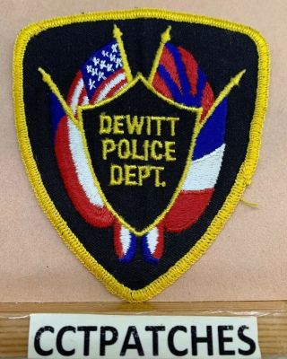Rare Dewitt,  Michigan Police Shoulder Patch Mi