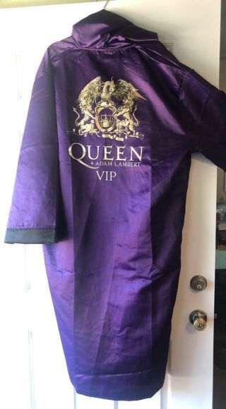 Queen Adam Lambert 2019 Vip Rhapsody Tour Robe Purple Rare (once Then Wash)
