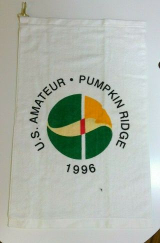 1996 Us Amateur Championship Golf Towel Pumpkin Ridge Tiger Woods Rare