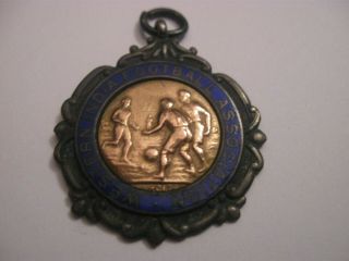 Rare Old 1929 Western India Football Association Hallmarked Silver Enamel Medal