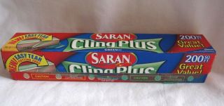 Saran Wrap Plastic Cling Plus Green Color Rare 200 Sq Feet About 50 Full