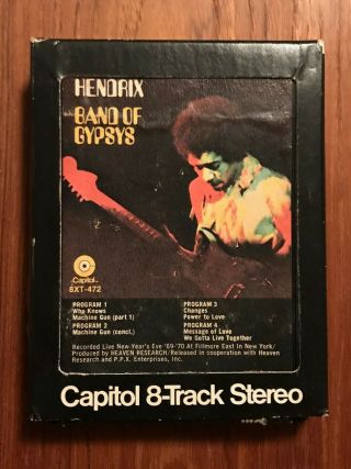 Jimi Hendrix Band Of Gypsys Rare 8 Track Capital Records Good