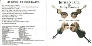 Rare Promo Cd - R Jethro Tull The String Quartets Loco Aqualung Living In The Past