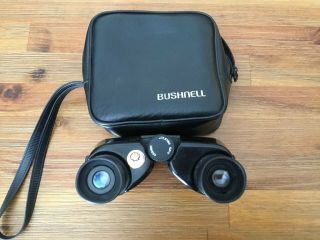 Rare Shell Oil Bushnell Ensign Compact Binocular 7 X 25 With Case