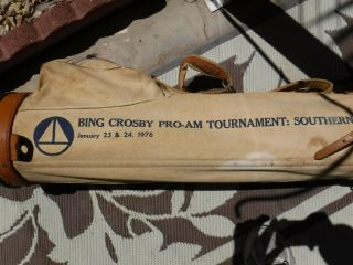 Very Rare Bing Crosby Pro Am Southern Tournament Golf Bag 1976