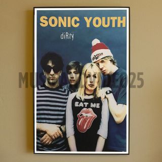 Sonic Youth Framed Poster Dirty Album Promo Rare Thurston Moore Kim Gordon