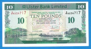 Ireland 10 Pounds 2014 Series J8334717 Rare