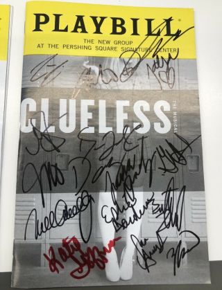Rare Full Cast Signed Clueless Musical Playbill Dove Cameron Opening Night 16x
