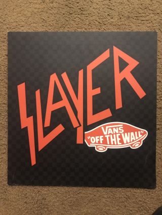 Ultra Rare Slayer Vans Shoes Signage Heavy Metal Thrash 80s