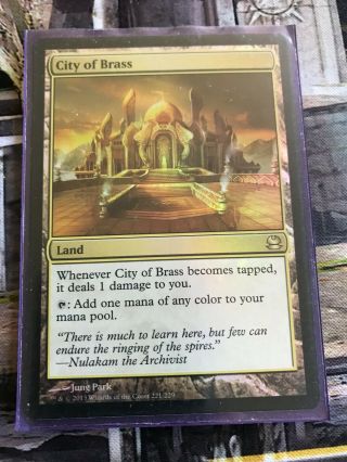 City Of Brass - Foil,  Mtg,  Magic The Gathering,  Modern Masters