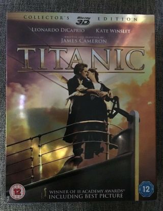 Titanic 3d,  2d Blu - Ray 4 Disc Set Collector’s Edition Rare Dicaprio