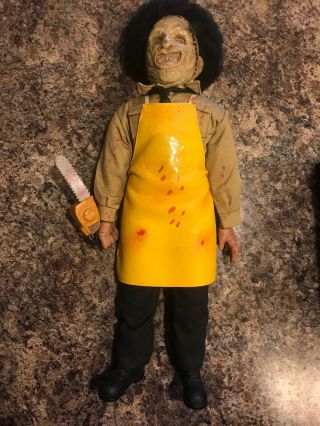 Rare Texas Chainsaw Massacre Leatherface 17 1/2 " Bloody Doll Figure W/ Chainsaw