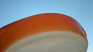 Pyrex rare HTF orange coral round Cake Pan 221 vintage 7
