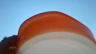 Pyrex rare HTF orange coral round Cake Pan 221 vintage 8