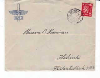 Old Air Force Official Cover 1939 Helsinki 1940 Olympic Cancel Finland Rare