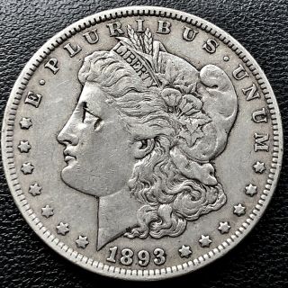 1893 Morgan Dollar $1 Key Date Silver Higher Grade Xf Rare 18591