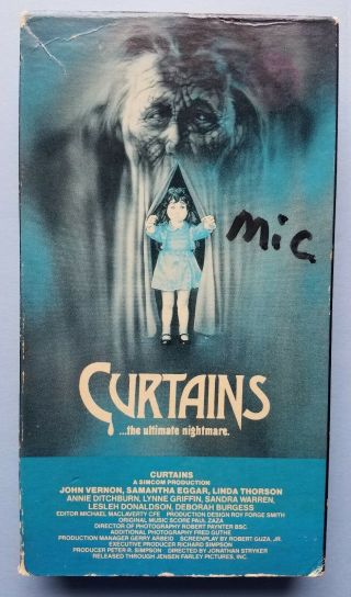 Curtains - Rare Horror Cult Vhs 1983 Vestron Inc