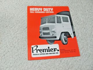 1973 Premier Ffc Truck (india) Sales Brochure.  Rare.