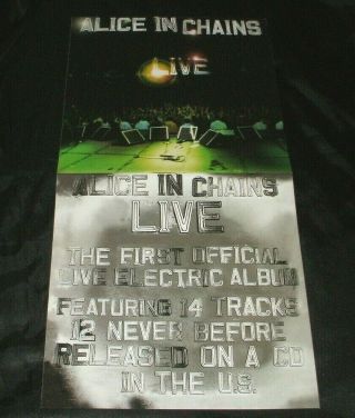 Alice In Chains Live 12x24 Rare In Store Promo Poster Flat 2000 Album Release