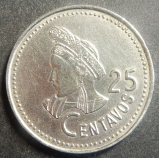 Guatemala 25 Centavos 1984 Km 278.  3 One - Year Type Very Rare