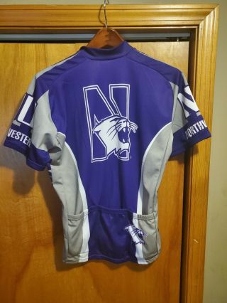 Purple Northwestern Wildcats Cycling Jersey Mens Xl Nwu Football Basketball Rare