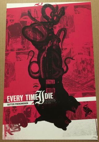 Every Time I Die Rare 2005 Promo Poster For Gutter Cd 11x17 Usa Never Displayed