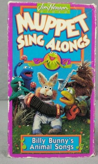 Muppet Sing Alongs Billy Bunnys Animal Songs (vhs) Kermit Jim Henson Rare