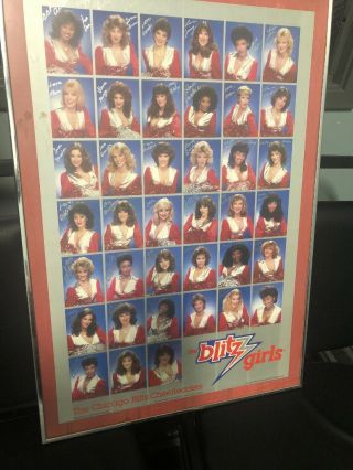 Rare Vintage 1983 Chicago Blitz Cheerleaders With Signatures