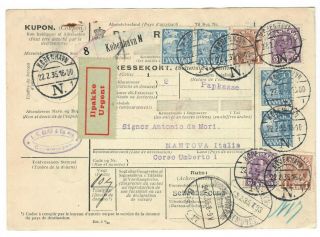 17664) Denmark 1935 Rare Tranport Document With Interesting Franking