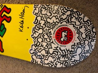 Keith Haring X Alien Workshop Grant Taylor Skateboard Deck Rare 2