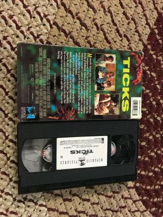 TICKS HORROR SOV SLASHER RARE OOP VHS BIG BOX SLIP 2