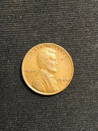 Rare Us Unmarked 1944 Lincoln Wheat Penny Collectible -
