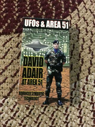 David Adair At Area 51 Ufos Rare Oop Vhs Big Box Slip